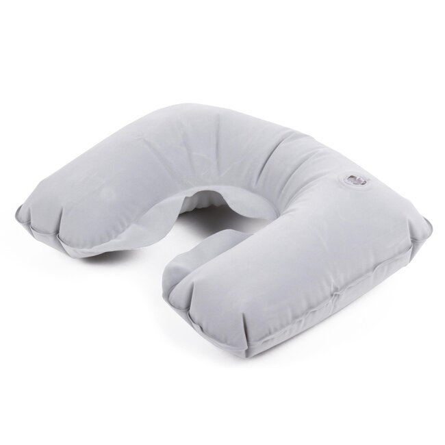 Benson Opblaasbaar nekkussen - Universeel - Grijs - Inclusief opberghoesje - 34 × 23 cm