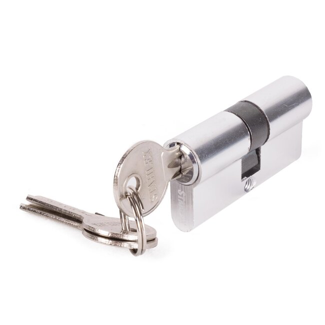 Stahlex Euro profielcilinder - 30/30 - Inclusief 3 sleutels - 60 mm - Messing vernikkeld