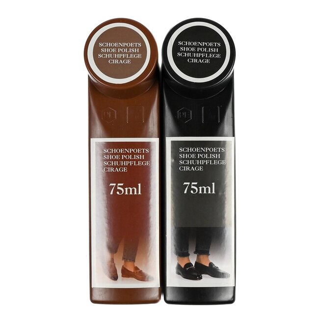 Benson Schoenpoetsset - Zwart en bruin - 2-delig - 75 ml per dispenser