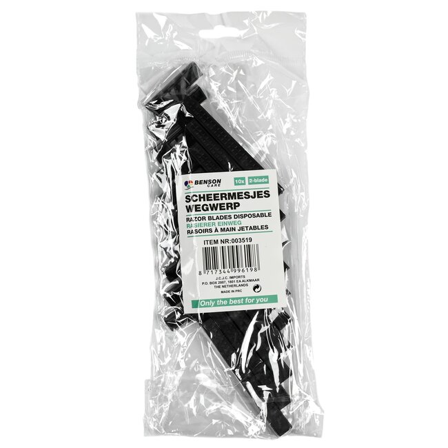 Benson Wegwerp scheermesjes - dubbele mesjes - unisex - 10 stuks
