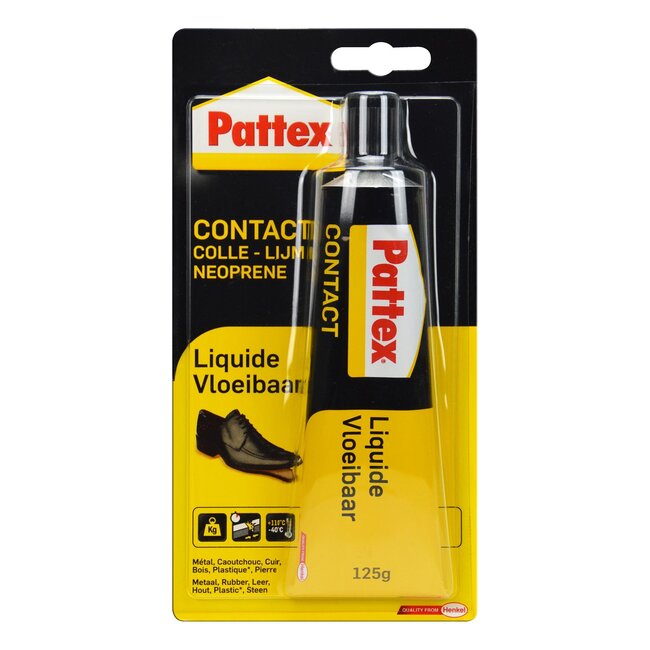 Pattex Vloeibare contactlijm - hittebestendig - 125 gram - snelle verlijming