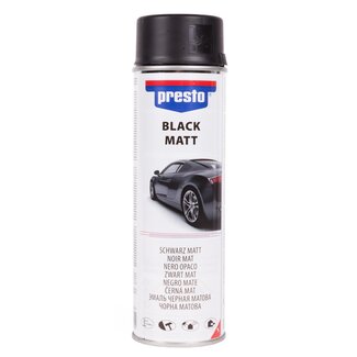 Presto Matte spuitlak - Zwart - Hoogwaardige dekking - Sneldrogend - 500 ml