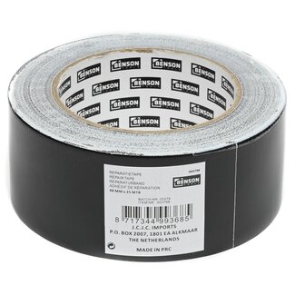 Benson Reparatietape - Sterk en waterproof - 48 mm x 25 meter - Space zwart Benson Reparatietape - Sterk en waterproof - 48 mm x 25 meter - Space zwart