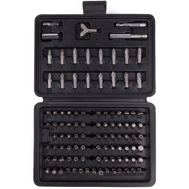 Benson 100-delige schroevendraaierset - uitgebreide bitset - met opbergcase en accessoires
