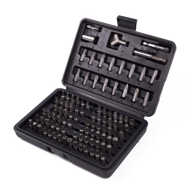 Benson 100-delige schroevendraaierset - uitgebreide bitset - met opbergcase en accessoires