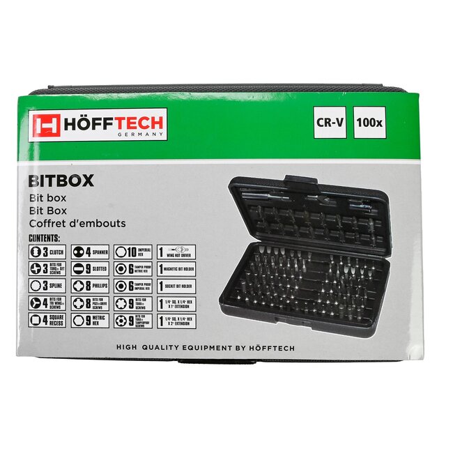 Benson 100-delige schroevendraaierset - uitgebreide bitset - met opbergcase en accessoires