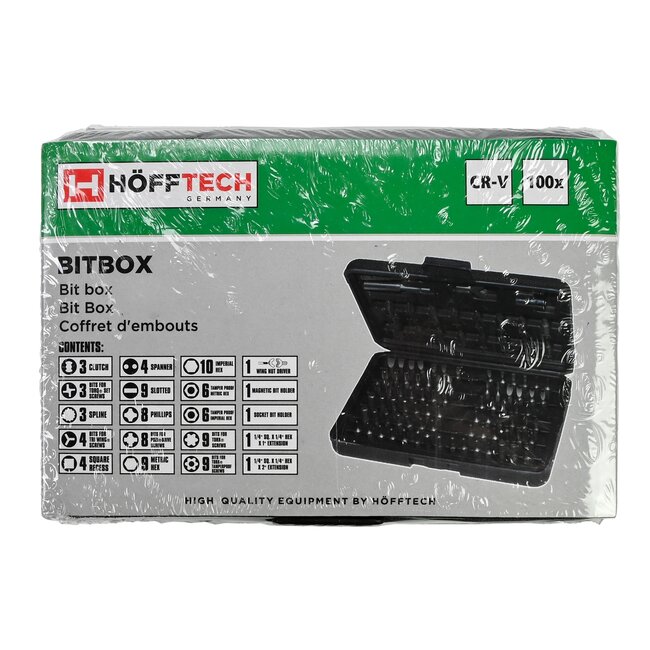 Benson 100-delige schroevendraaierset - uitgebreide bitset - met opbergcase en accessoires