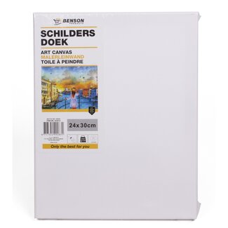 Benson Canvas schildersdoek - 24 x 30 cm - katoen - 2 lagen gesso - beschilderbare zijkanten