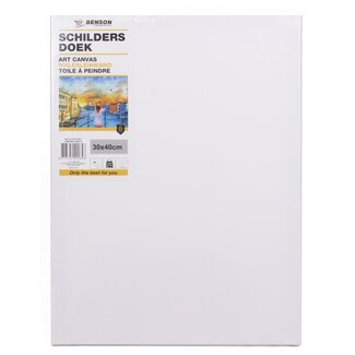 Benson Schildersdoek - Katoen - Dubbel Gesso - 30 x 40 cm - Houten Spieraam