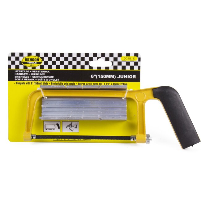 Benson IJzerzaag met verstekbak - Universeel - 150 mm - Voor diverse hoeken en posities