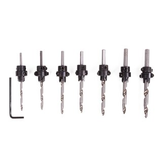 Benson Verzinkboorset - Ø 3 t/m 6 mm - 7-delig - Traploos instelbare diepte