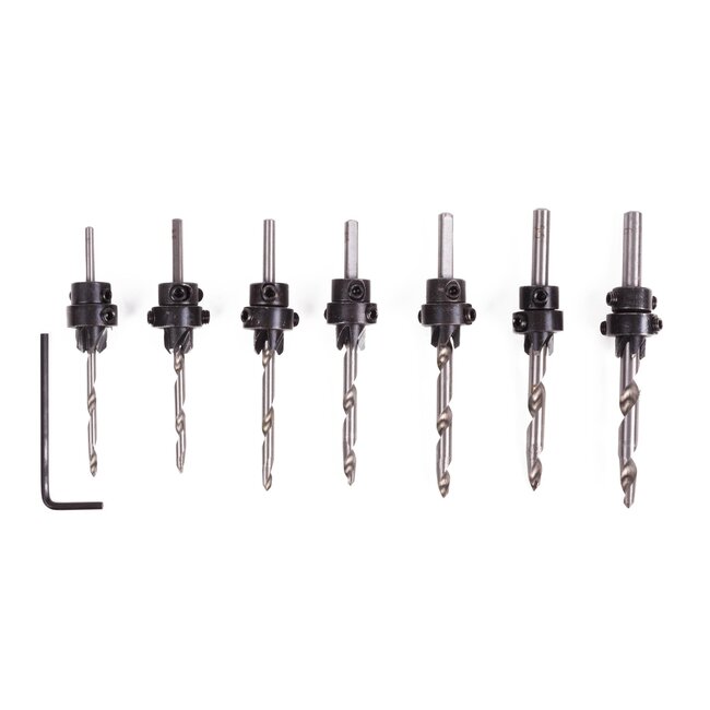 Benson Verzinkboorset - Ø 3 t/m 6 mm - 7-delig - Traploos instelbare diepte