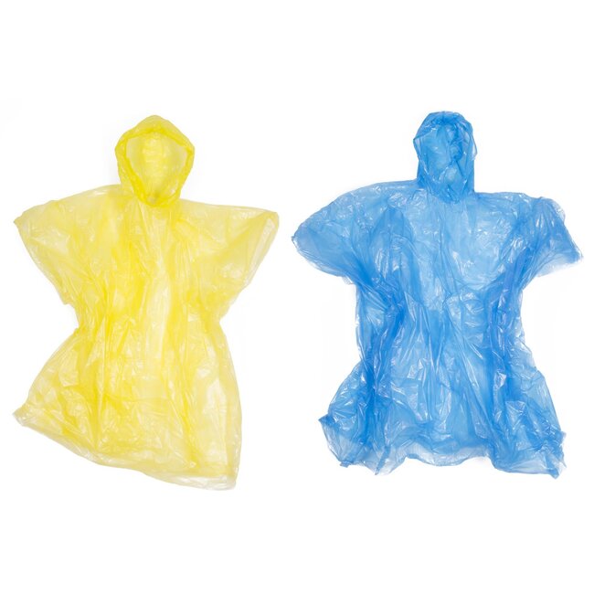 Benson Universele wegwerp poncho - lichtgewicht - transparant - mix kleur