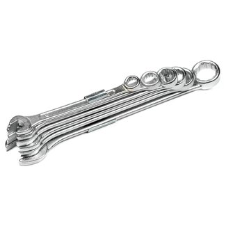 Benson Steeksleutel set - 6 delig - 8 t/m 17 mm - gehard chroom vanadium staal - gepolijst en verchroomd