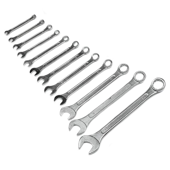 Benson Steeksleutel- en ringsleutelset - 6 t/m 22 mm - 12-delig - Inclusief etui