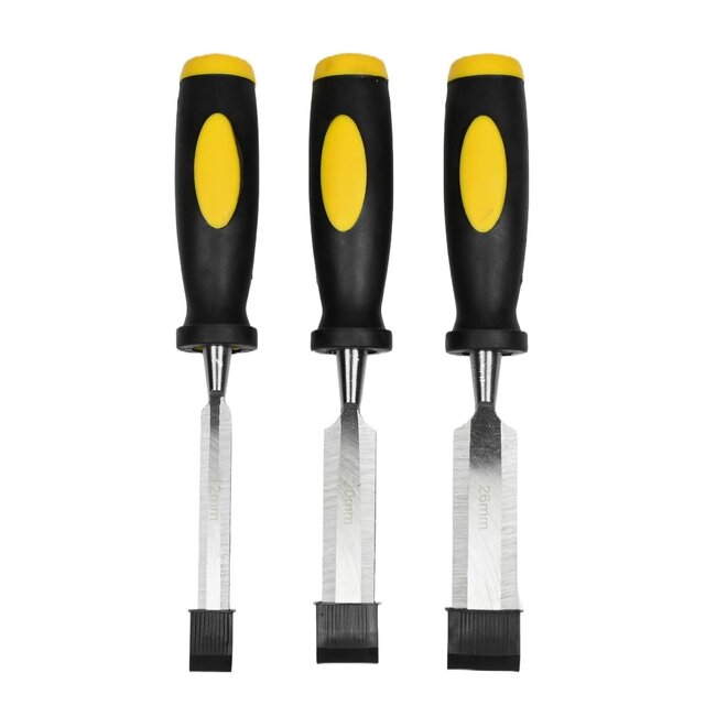Benson Houtbeitelset - Ergonomische grip - 12, 20 & 26 mm - 3-delig