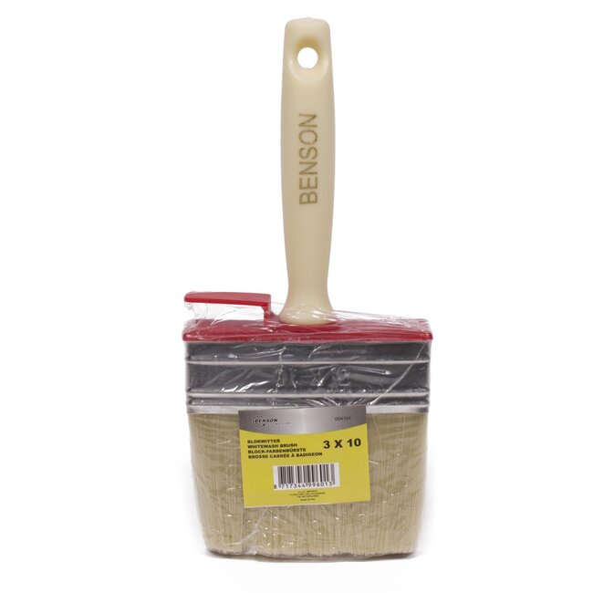 Benson Blokwitter - Kunststof handvat - Mix haren - 100 mm breed - 30 mm dik