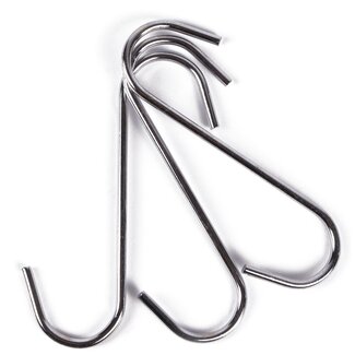 Benson Set van 3 S-haken - chroom - 100 mm - duurzaam metaal