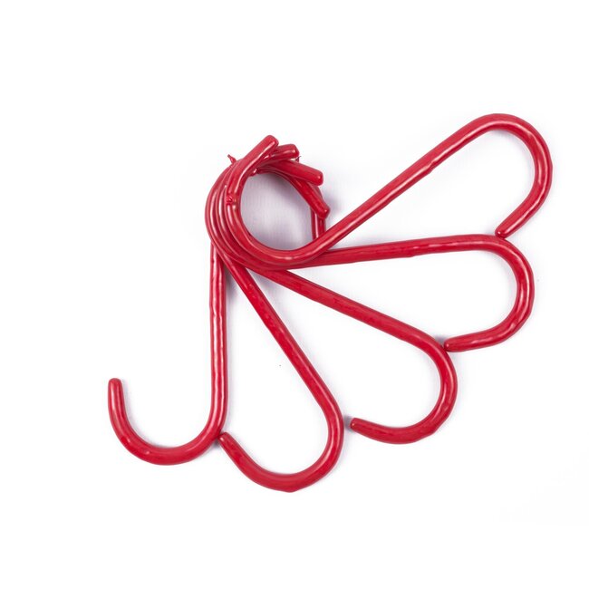 Benson Geïsoleerde S-Haak - 120 mm - Rood - Set van 5 - Veilig voor vochtige ruimtes