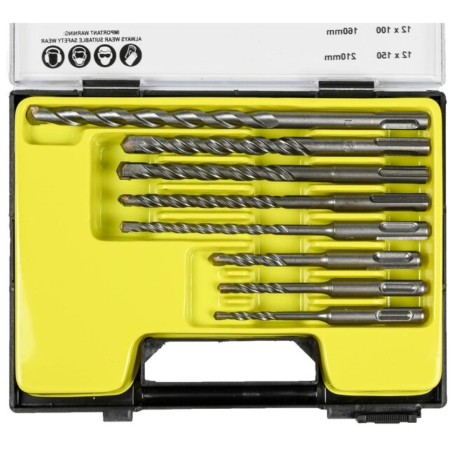 Benson 8-delige SDS Plus boorset - Voor beton en steen - Inclusief koffer - Diverse maten