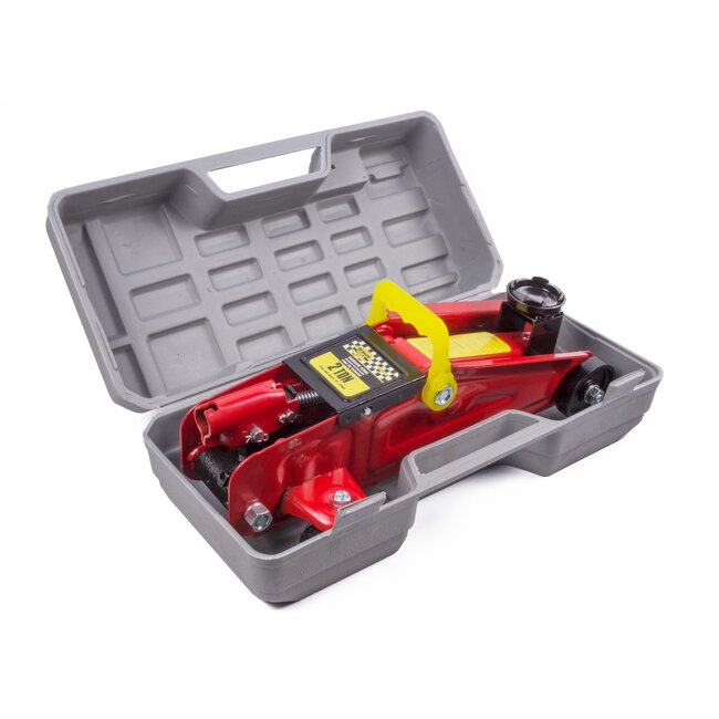 Benson Hydraulische autokrik - 2 ton - draaibare hefschotel - kunststof koffer