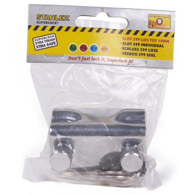 Stahlex Veilig en betrouwbaar hangslot - 8 mm - 2-zijdig te openen - ideaal voor fietsen en scooters
