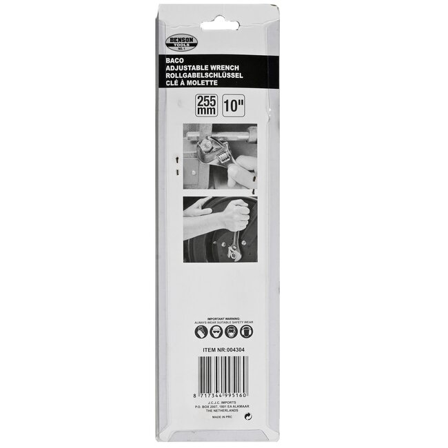 Benson Verstelbare sleutel - ergonomisch handvat - 250 mm - veelzijdig - 31,5 mm bekbreedte