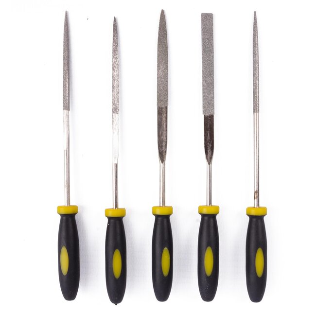 Benson Compacte diamant vijlset - 5 vormen - ergonomisch - 150 mm - precisiewerk