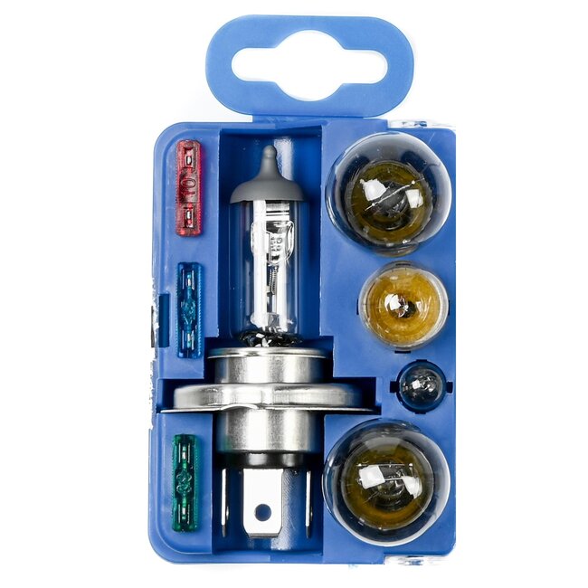 Benson Autolampenset H4 - 12V - 8-delig - Inclusief Steekzekeringen en Opbergbox