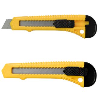 Benson Stanleymes - Afbreekmes 18 mm - Ergonomisch - Veiligheidsfunctie - Groen/Geel