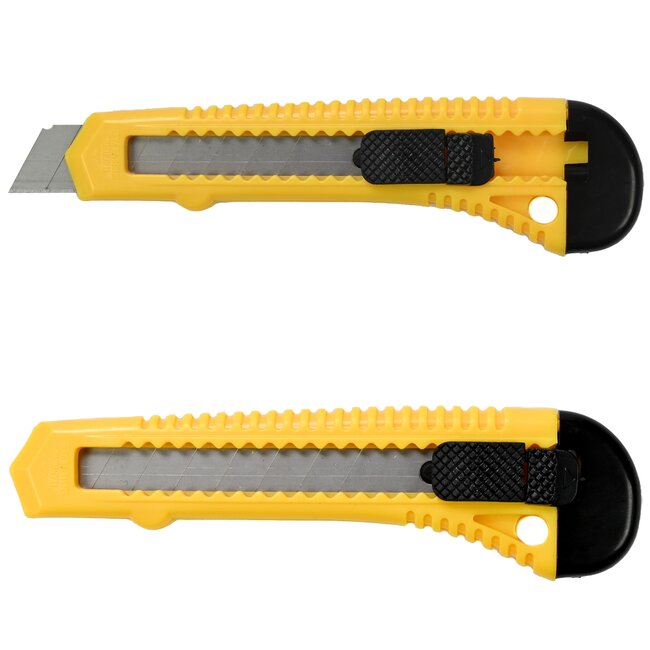 Benson Stanleymes - Afbreekmes 18 mm - Ergonomisch - Veiligheidsfunctie - Groen/Geel
