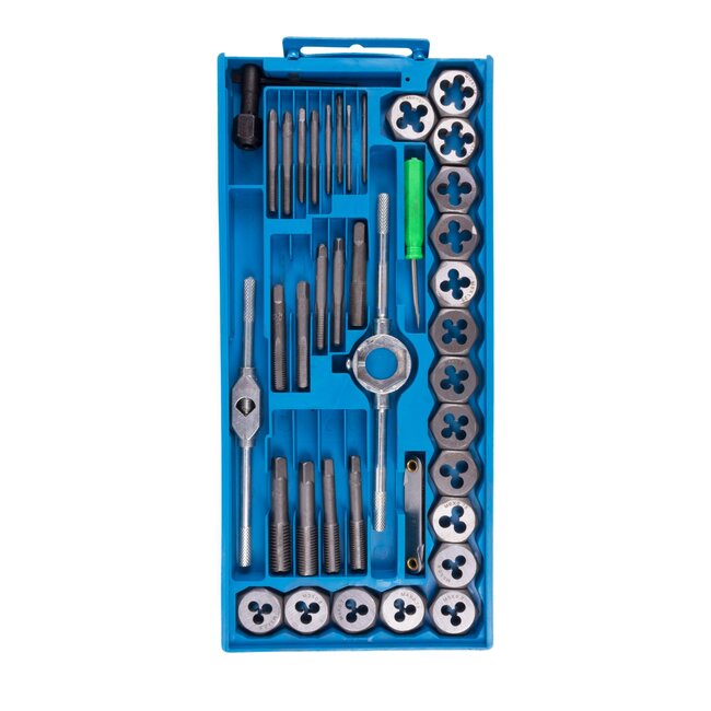 Benson Complete tap- en snijset - 40 delig - diverse maten - kunststof box met ophangoog