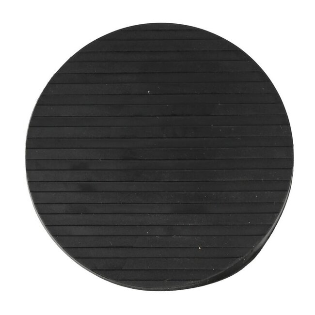 Benson Stijlvolle deurstopper - roestvrij staal en rubber - zwart - ø11 cm