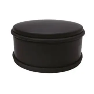 Benson Stijlvolle deurstopper - roestvrij staal en rubber - zwart - ø11 cm