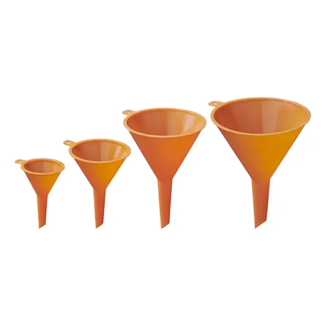 ProPlus Trechterset - Kunststof - Oranje - 4 maten - Ø 50, 70, 93, 113 mm - Voorkomt morsen