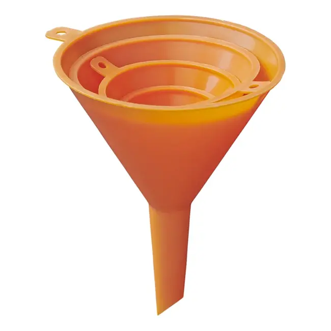 ProPlus Trechterset - Kunststof - Oranje - 4 maten - Ø 50, 70, 93, 113 mm - Voorkomt morsen