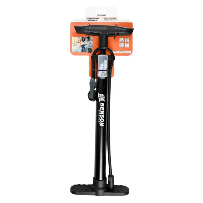 Benson Compacte fietspomp - Krachtig - Handig - 45 cm - Zwart