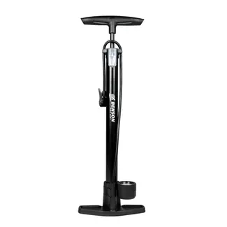 Benson Fietspomp met manometer - dubbel ventiel - max. 8 bar - 65 cm slang - duurzaam ontwerp