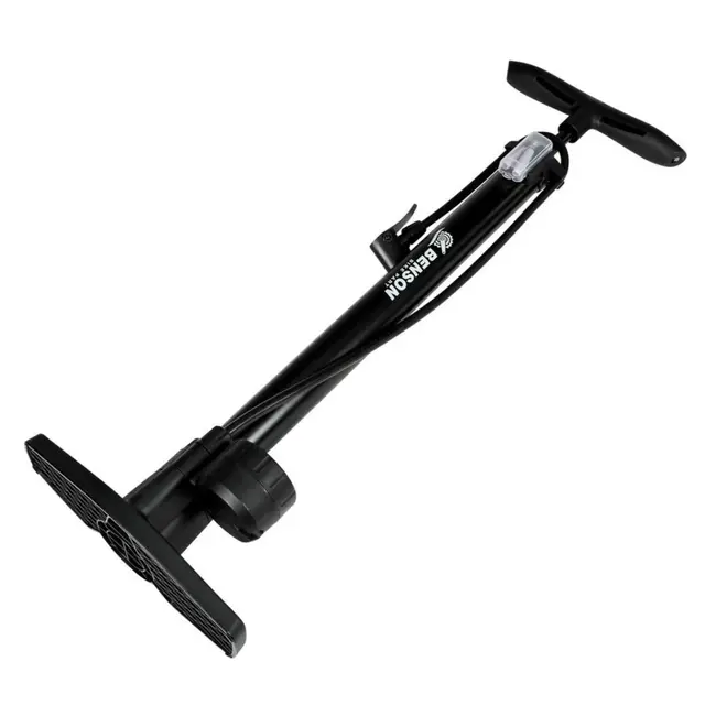 Benson Fietspomp met manometer - dubbel ventiel - max. 8 bar - 65 cm slang - duurzaam ontwerp