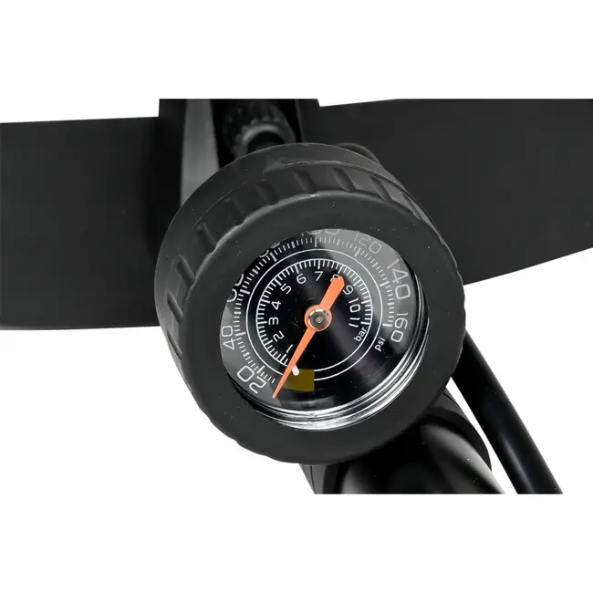 Benson Luxe fietspomp - met manometer - dubbel ventiel - max. 160 psi - extra lange slang