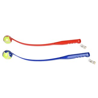 Benson Ballenwerper voor honden - 65 cm - Inclusief tennisbal - Rood Benson Ballenwerper voor honden - 65 cm - Inclusief tennisbal - Rood
