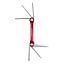 Benson Vouwbare torx set - verchroomd - 6-delig - met aluminium houder - rood