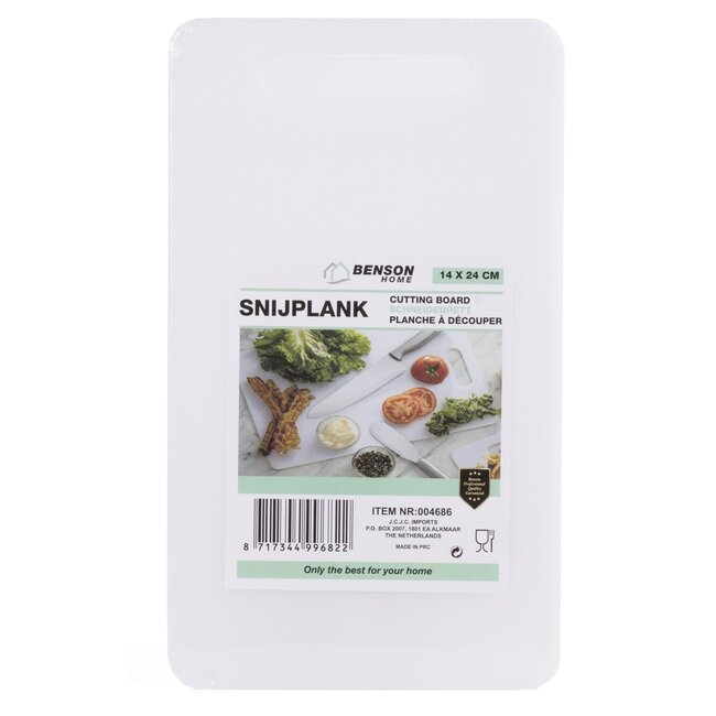 Benson Compacte kunststof snijplank - vaatwasserbestendig - 13.5 x 23 cm - wit