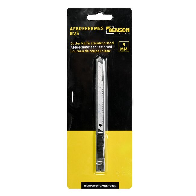 Benson Afbreekmes - 9 mm - RVS - Automatische stop - Lange levensduur