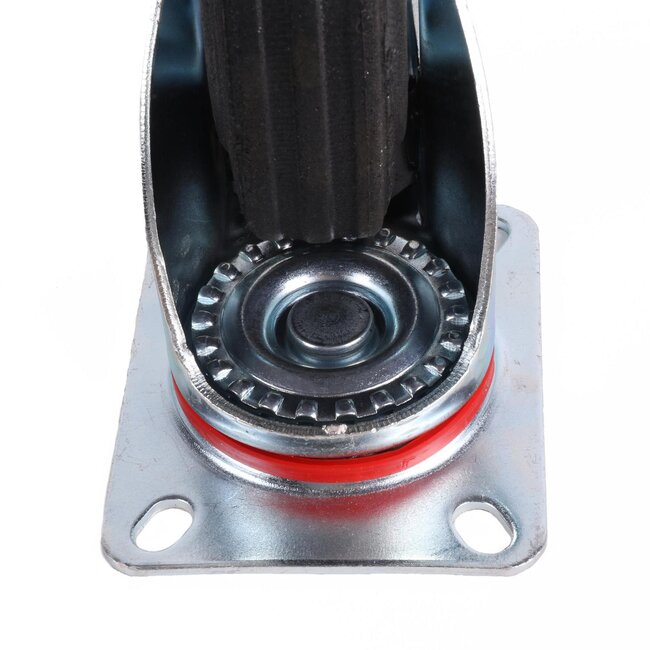 Benson Zwenkwiel met rem - Massief rubber - Ø 125 mm - Max. belasting 100 kg