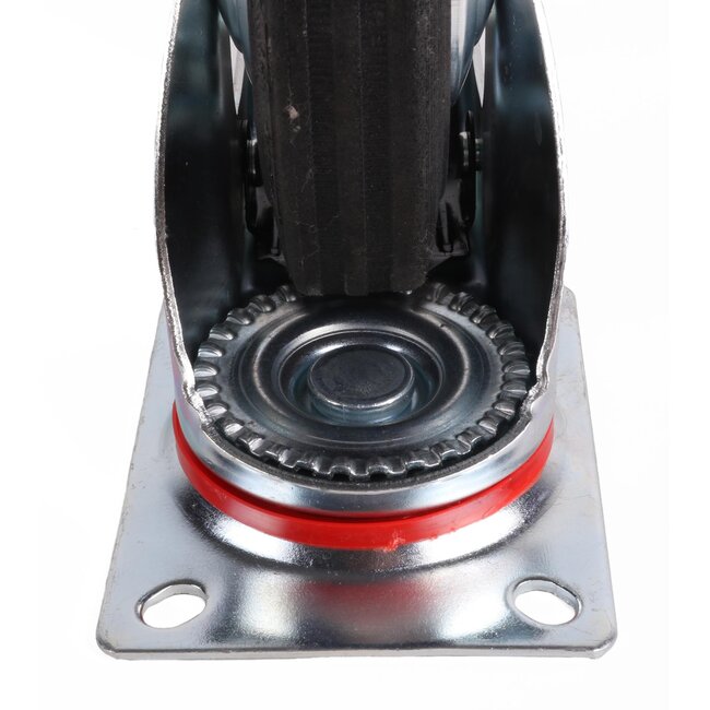 Benson Zwenkwiel met rem - Ø 160 mm - Draaglast 130 kg - Slijtvast rubber - Verzinkt staal