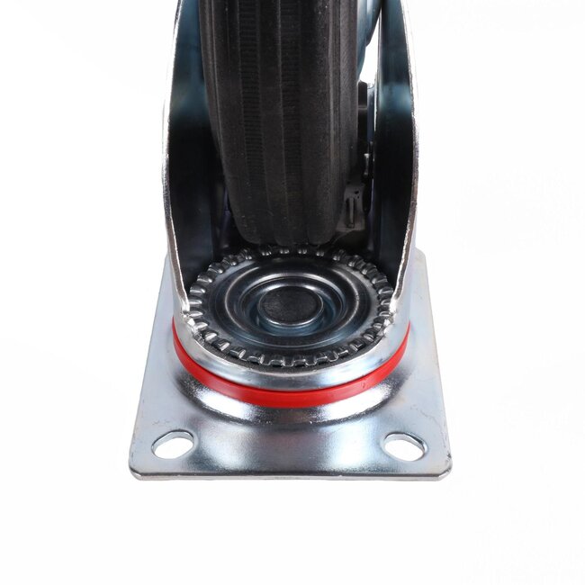 Benson Zwenkwiel met rem - Ø 200 mm - Massief rubber - Max. belasting 205 kg