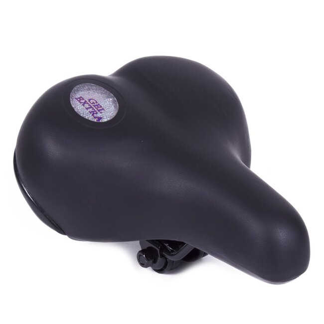 Benson Comfortabel fietszadel met gel en vering - zwart