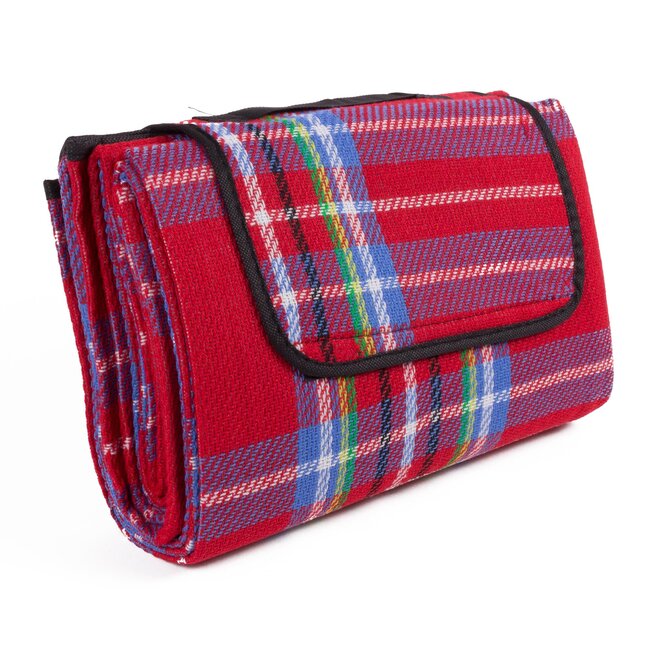 Benson Waterdichte picknickdeken - klittenbandsluiting - 170 x 130 cm - rood