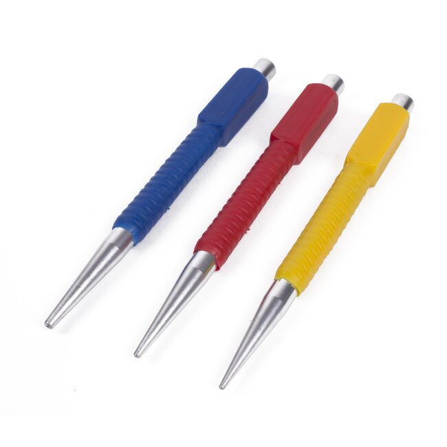 Benson Drevelset - 3-delig - Kleurgecodeerd - Geharde Stalen Drevels - Antislip Coating